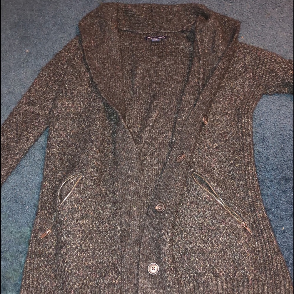 American Eagle shawl sweater